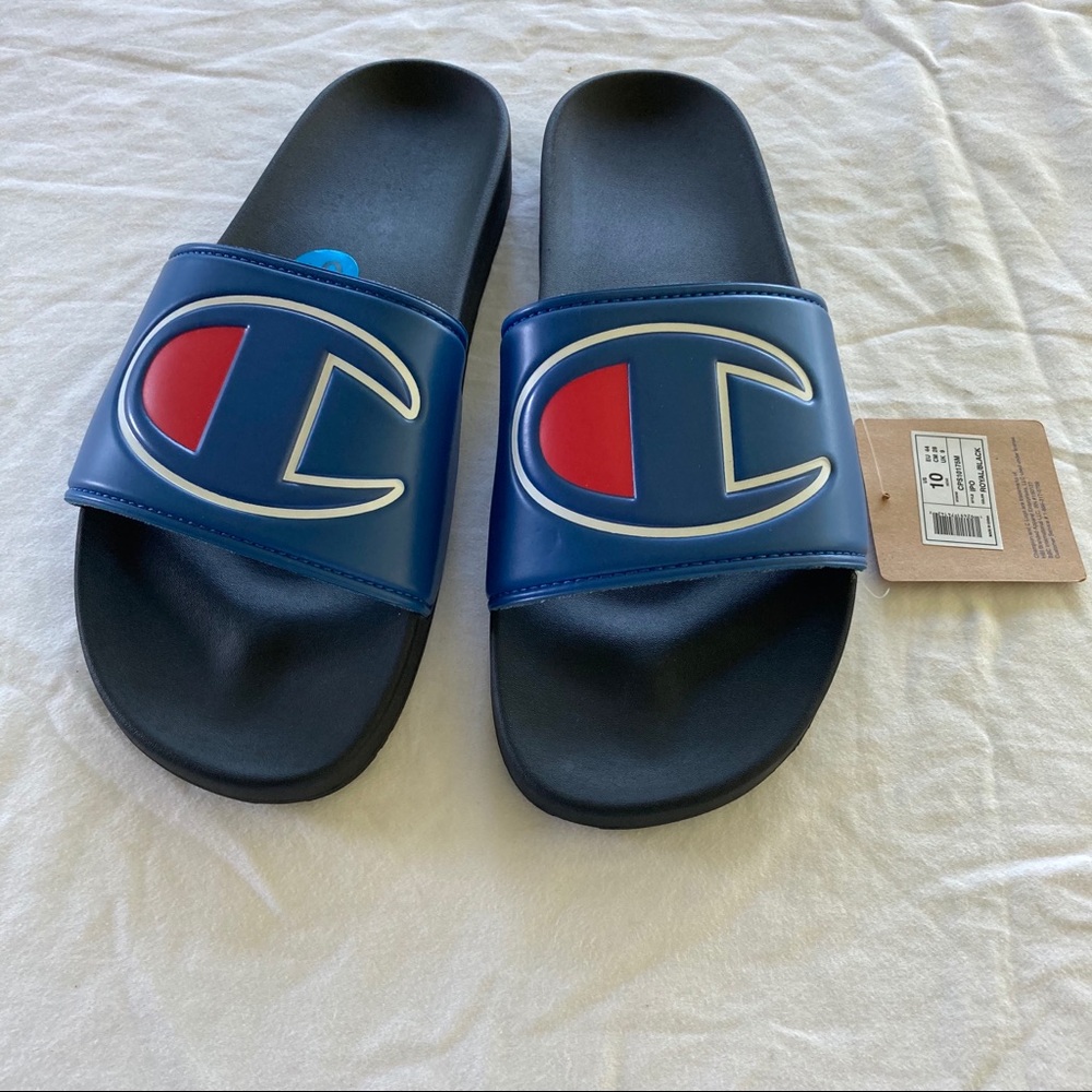 Men’s Champion Royal/Black Slides - Picture 8 of 9